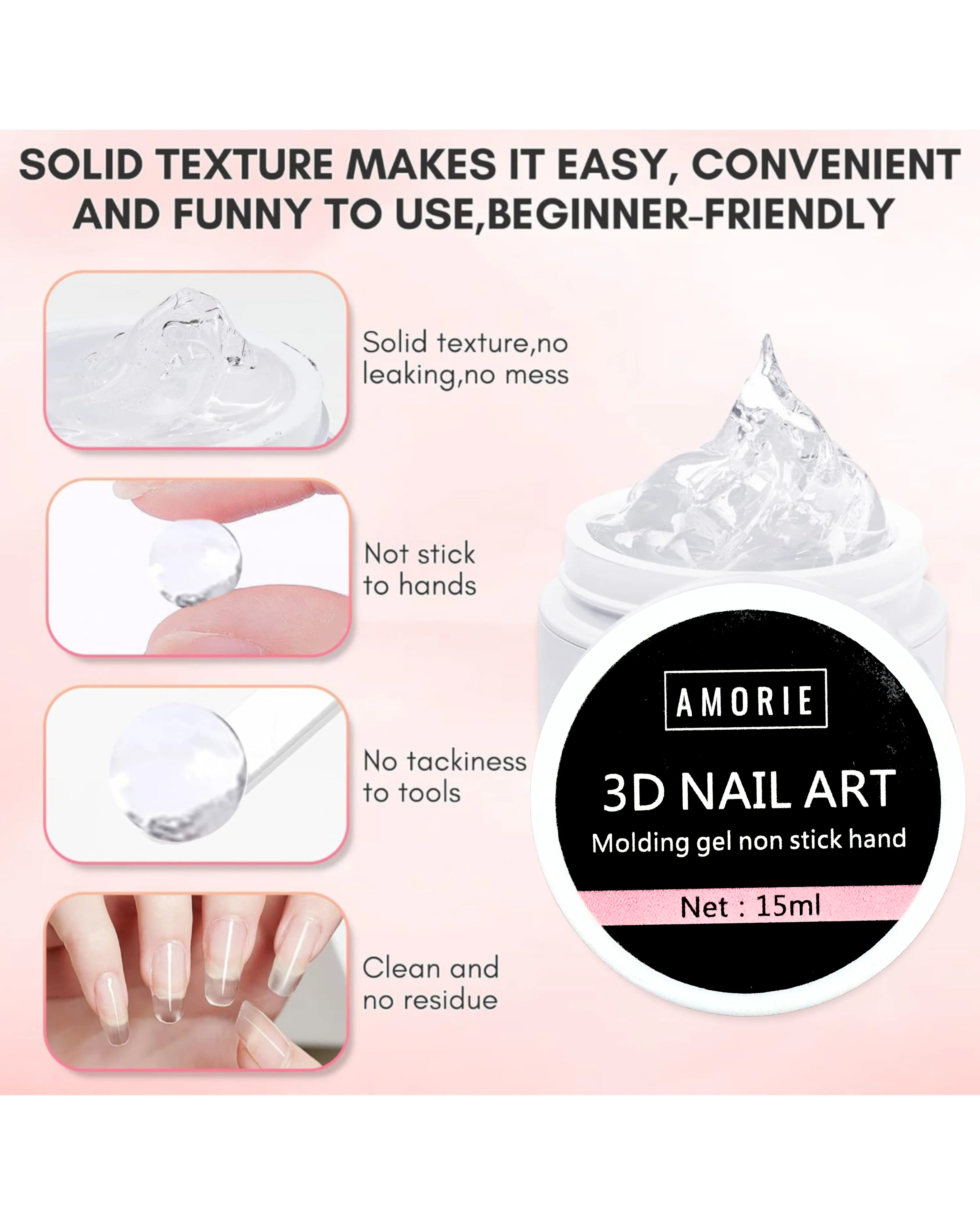 Amorie 3D Nail Art Molding Gel - Image 2