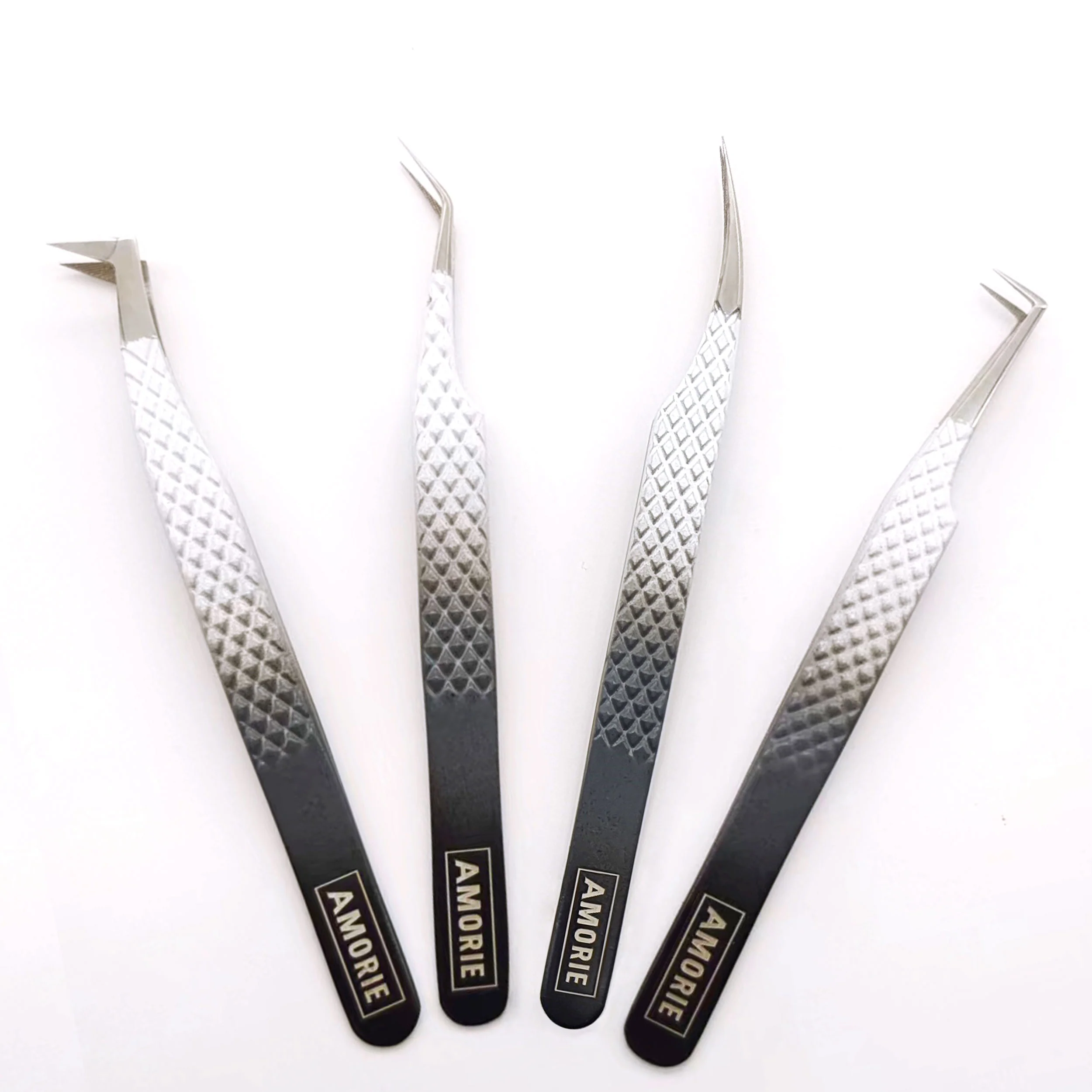 Amorie Fiber Tip -Angle Needle Nosed Tweezer  (E05) - Image 3
