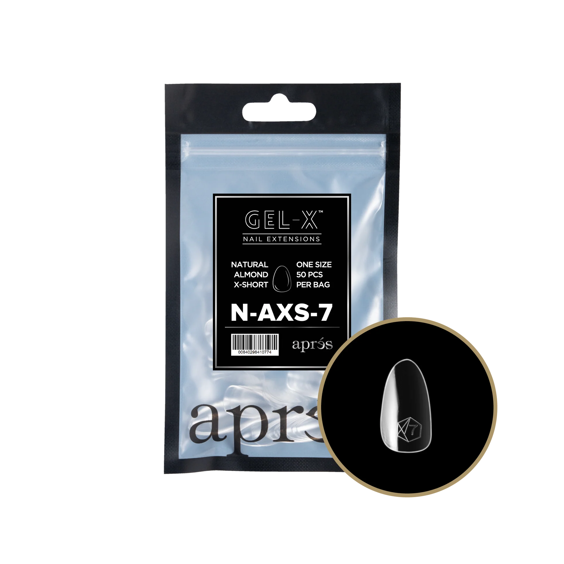 apres Gel-X® Natural Almond Extra Short Refill Bag - Image 5