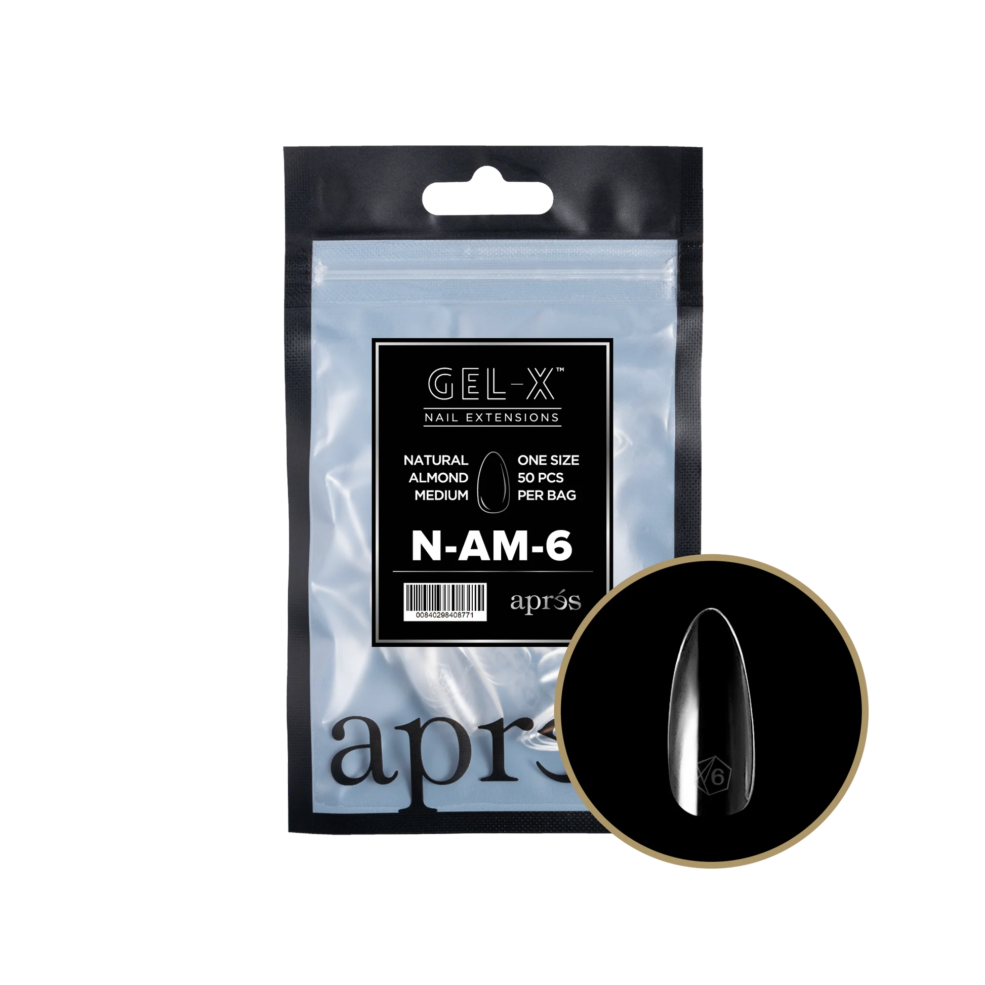 apres Gel-X® Natural Almond Medium Refill Bag - Image 3