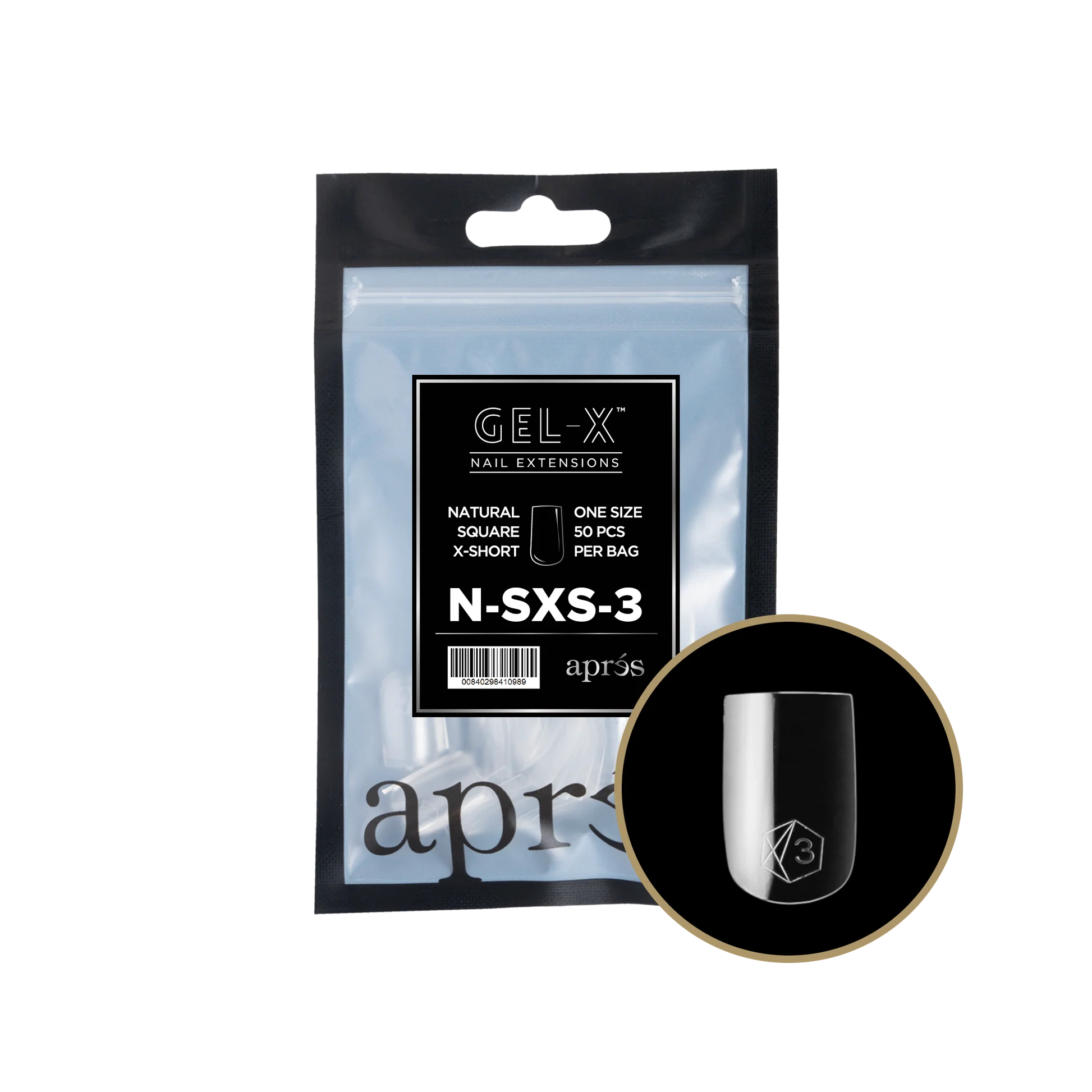 apres Gel-X® Natural Square Extra Short Refill Bag