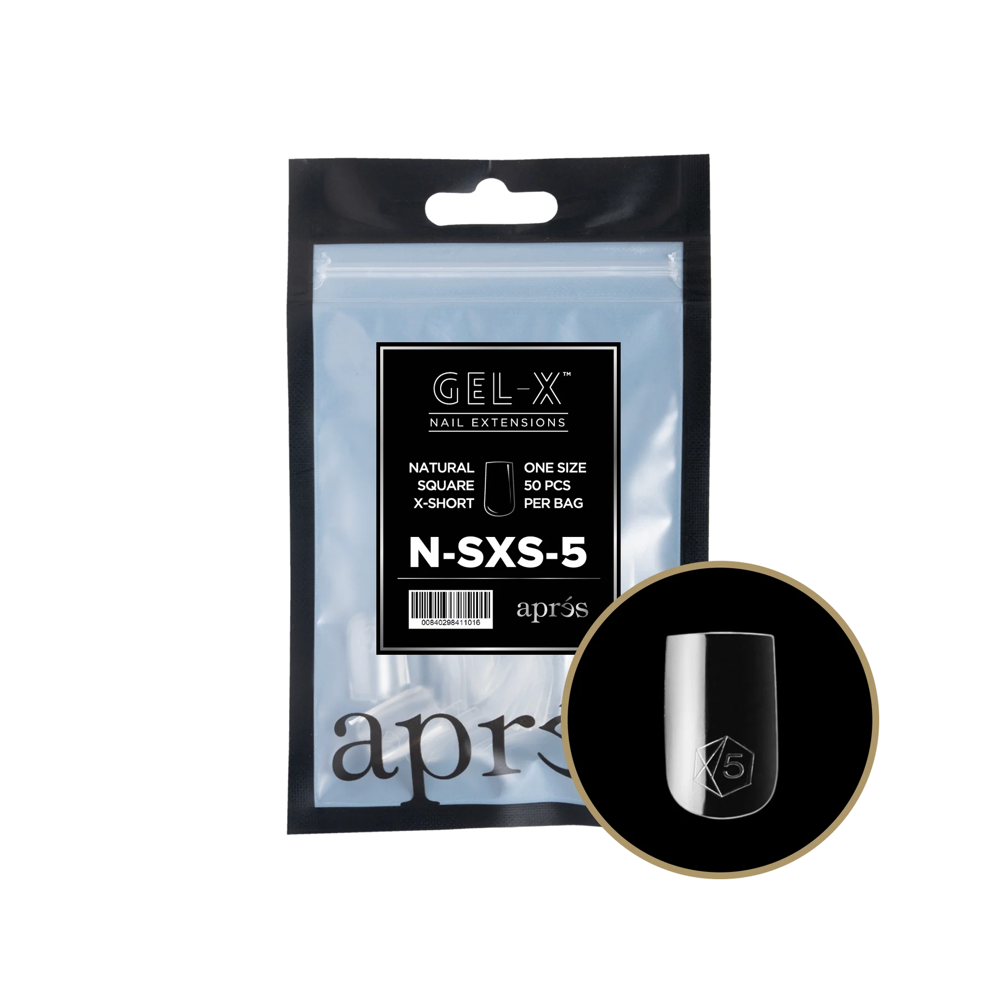 apres Gel-X® Natural Square Extra Short Refill Bag - Image 3
