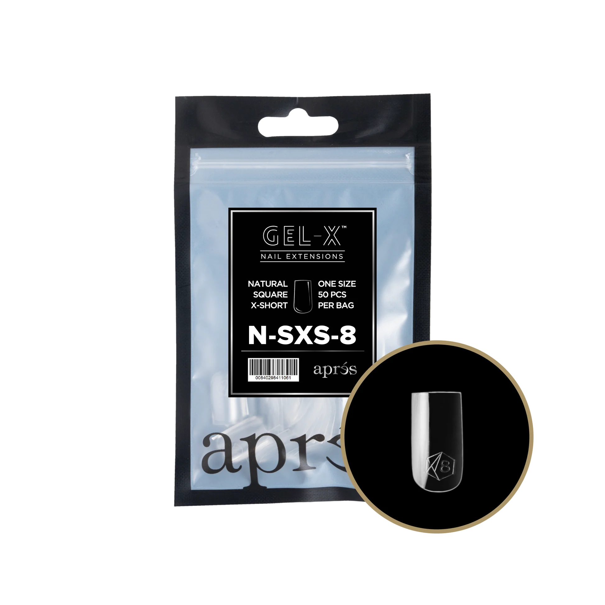 apres Gel-X® Natural Square Extra Short Refill Bag - Image 5
