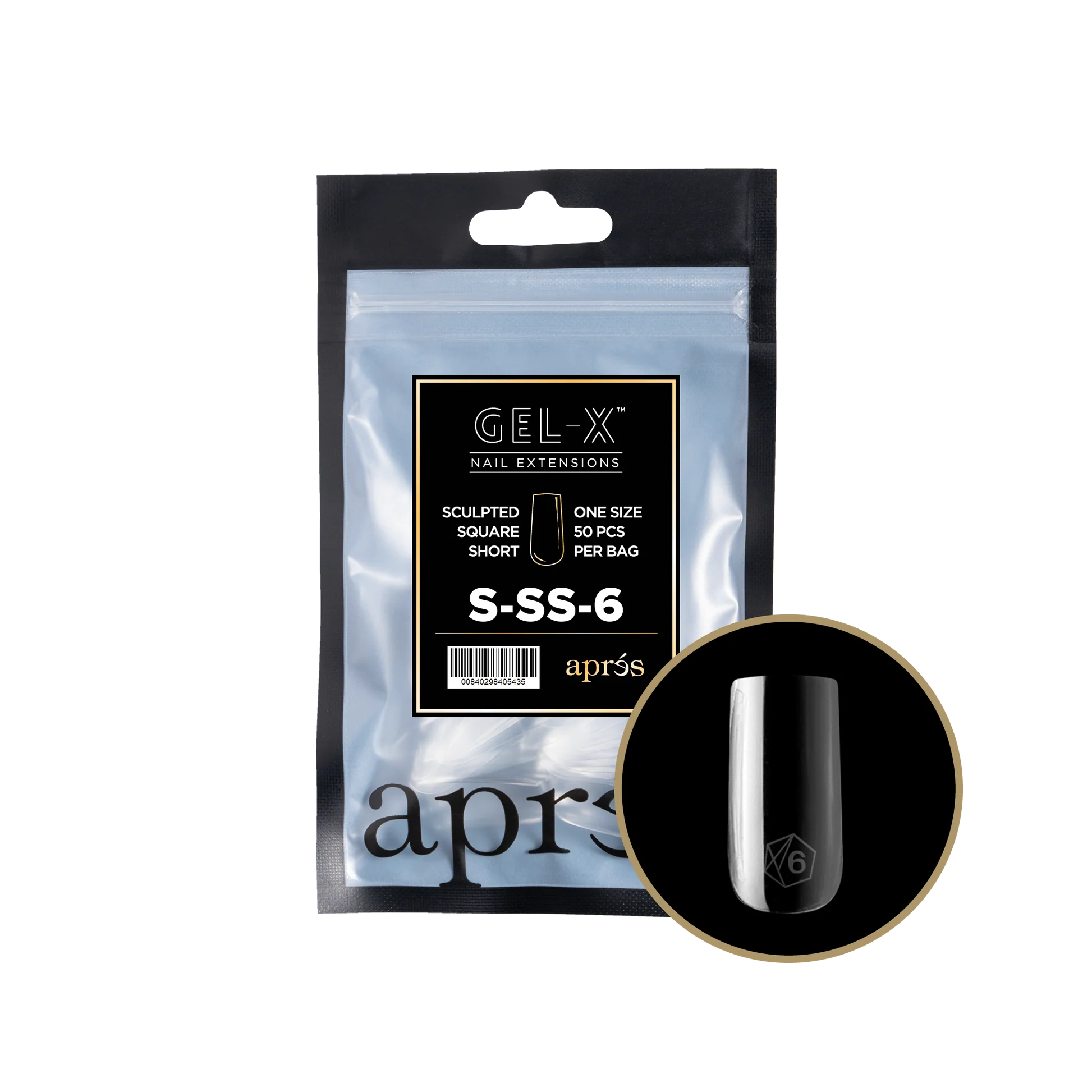apres Gel-X® Natural Square Short Refill Bag - Image 4