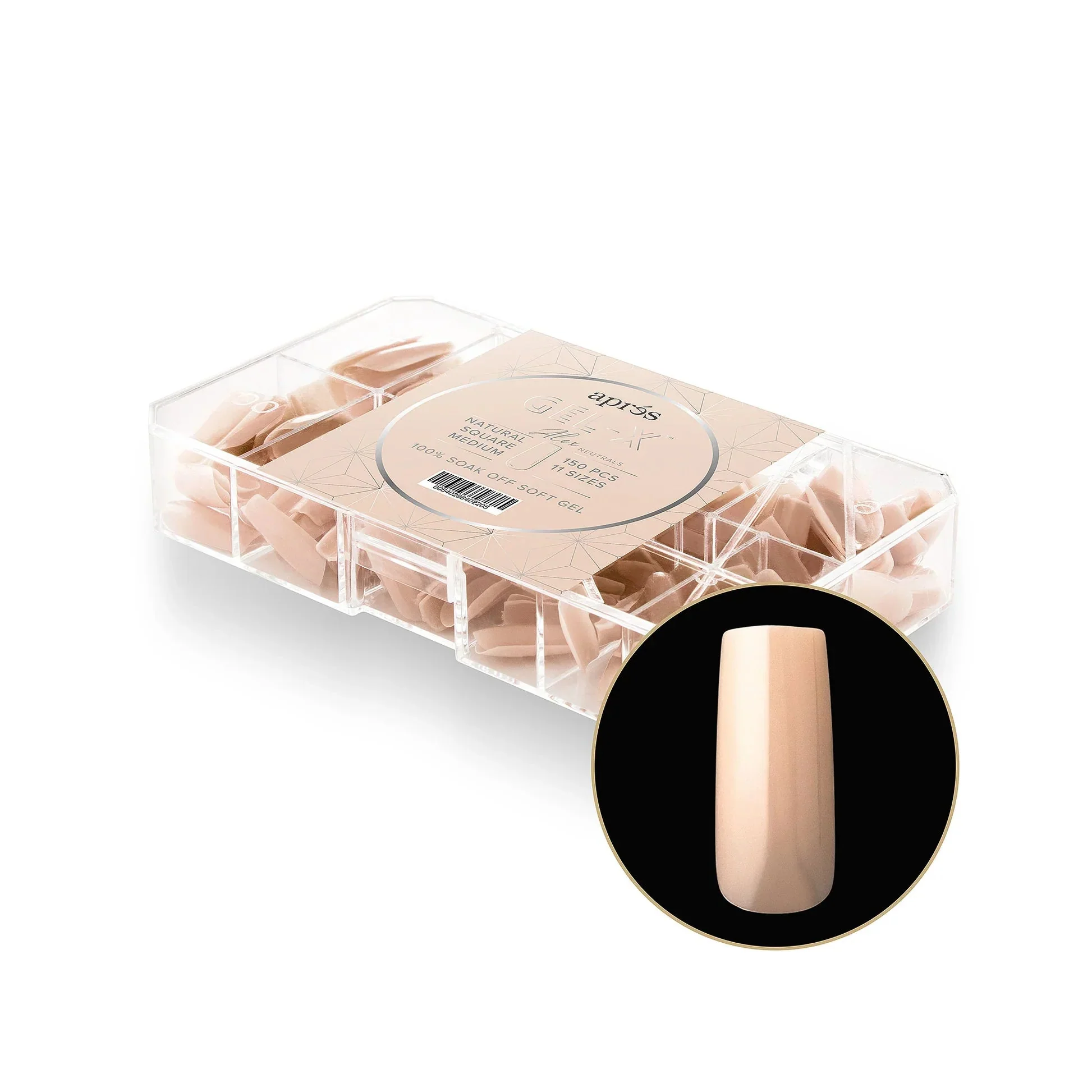 Aprés Neutrals Gel-X® Alex Box of Tips - 11 Sizes (150pcs) - Image 3