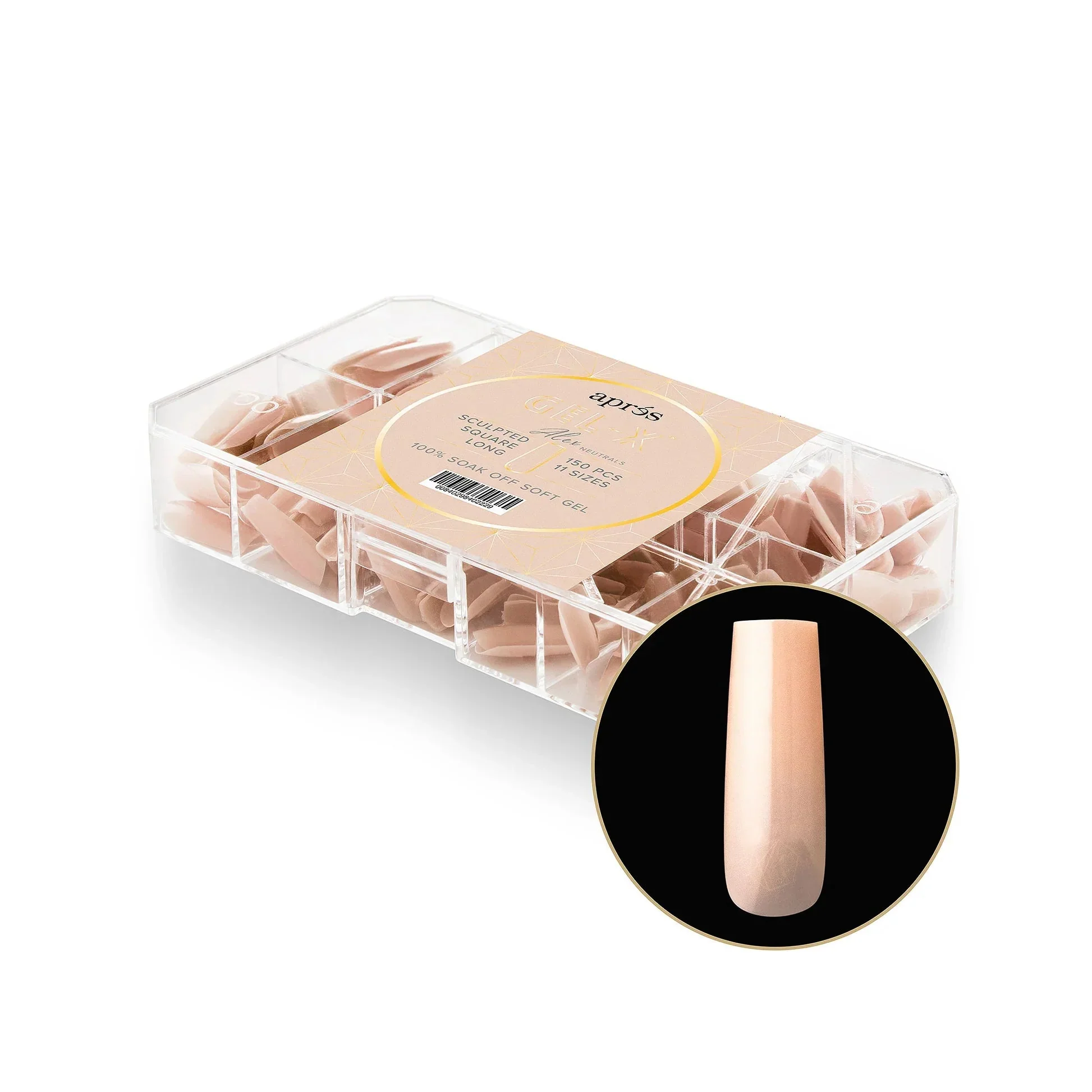 Aprés Neutrals Gel-X® Alex Box of Tips - 11 Sizes (150pcs) - Image 4
