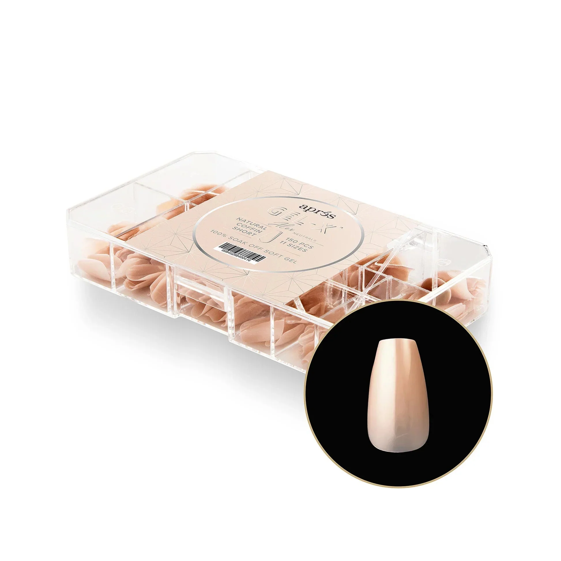 Aprés Neutrals Gel-X® Alex Box of Tips - 11 Sizes (150pcs) - Image 5