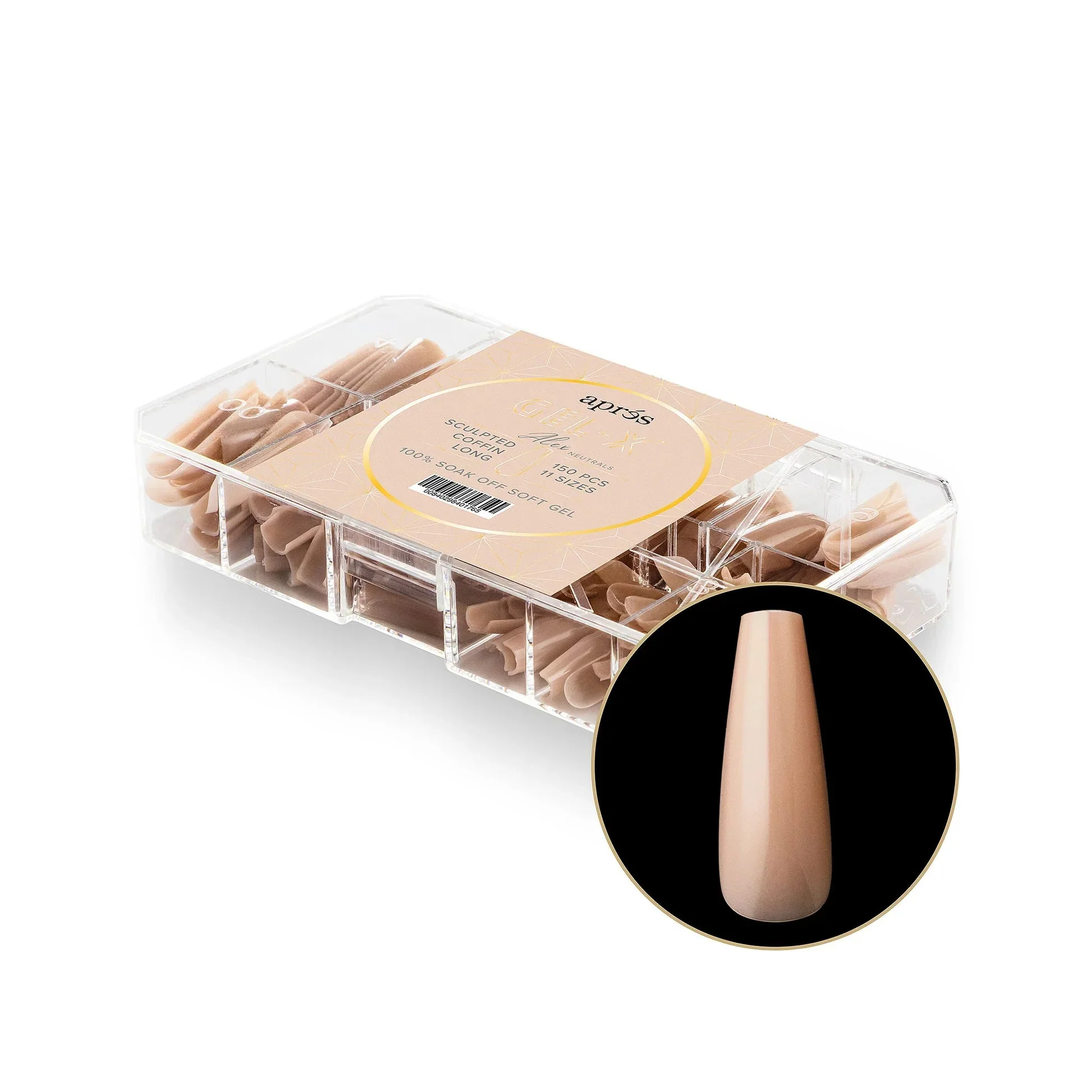 Aprés Neutrals Gel-X® Alex Box of Tips - 11 Sizes (150pcs) - Image 7
