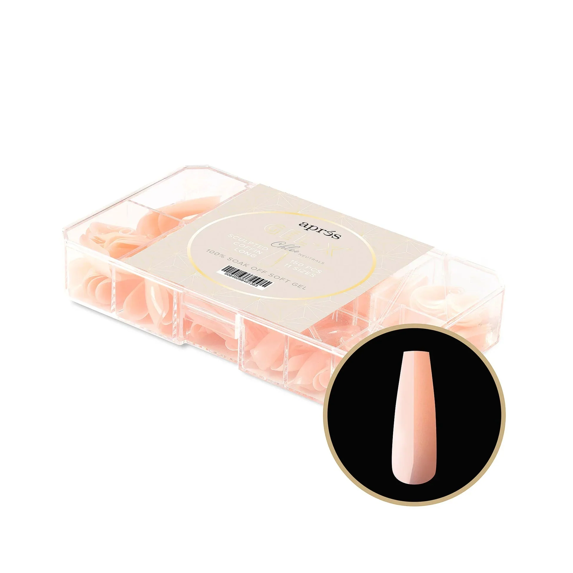 Aprés NEUTRALS GEL-X® CHLOE BOX OF TIPS - 11 SIZES (150PCS) - Image 12