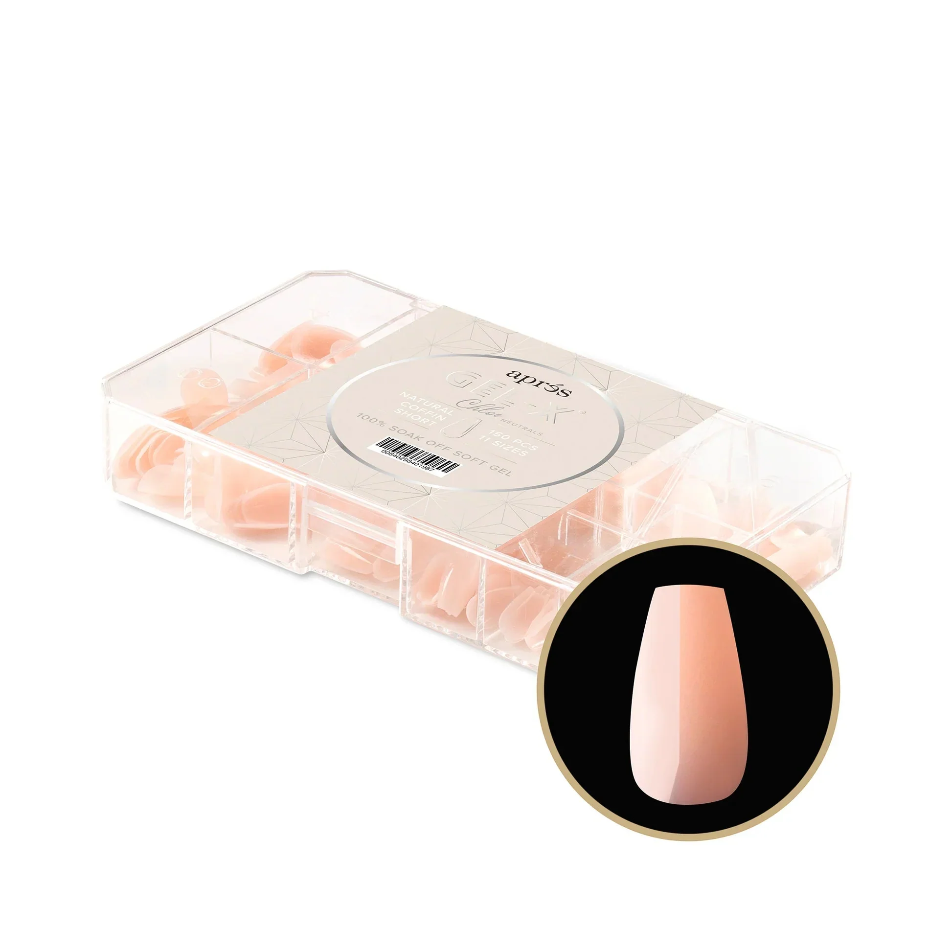Aprés NEUTRALS GEL-X® CHLOE BOX OF TIPS - 11 SIZES (150PCS) - Image 4