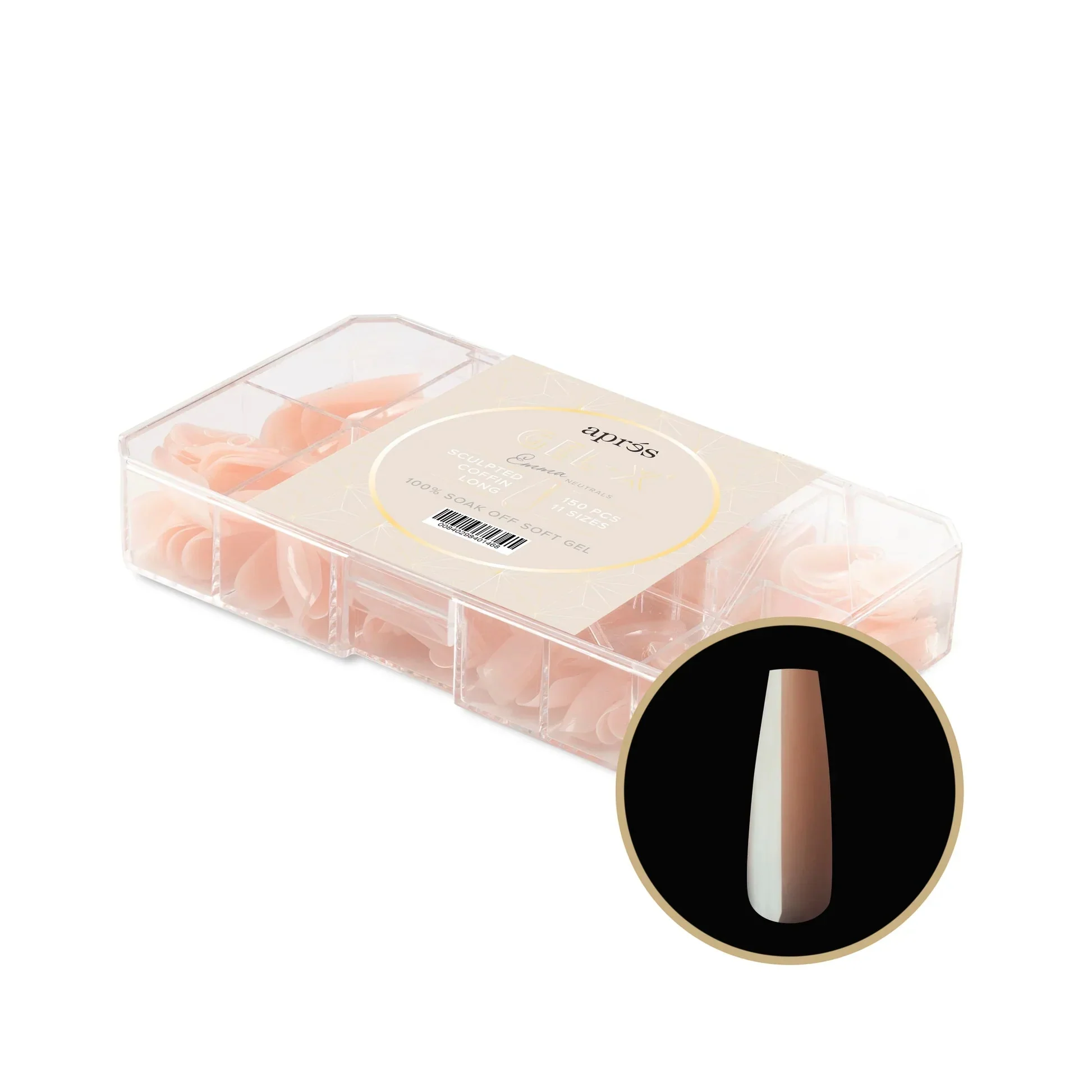 Aprés NEUTRALS GEL-X® EMMA BOX OF TIPS - 11 SIZES (150PCS) - Image 12