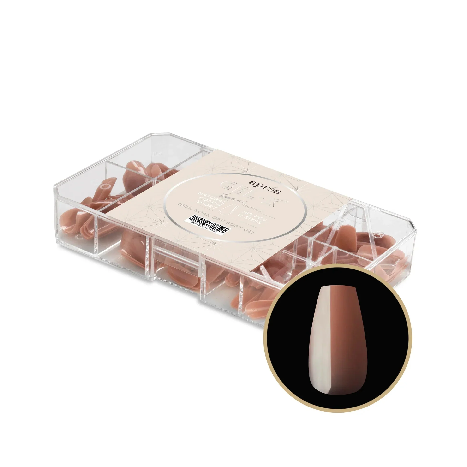 Aprés NEUTRALS GEL-X® IMANI BOX OF TIPS - 11 SIZES (150PCS) - Image 4
