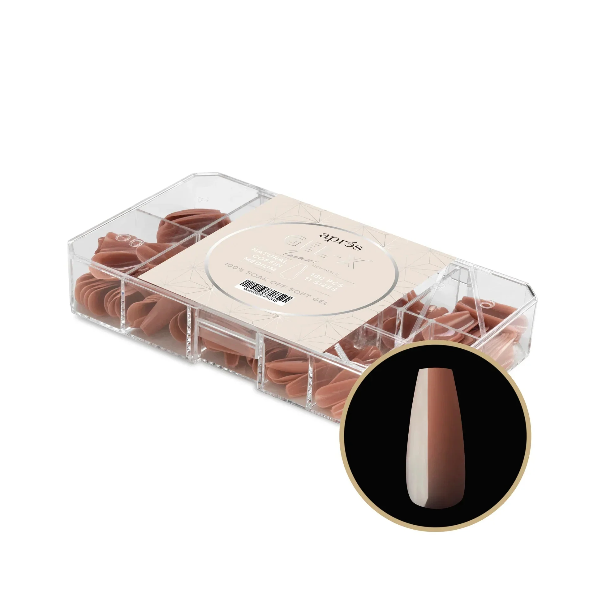 Aprés NEUTRALS GEL-X® IMANI BOX OF TIPS - 11 SIZES (150PCS) - Image 5