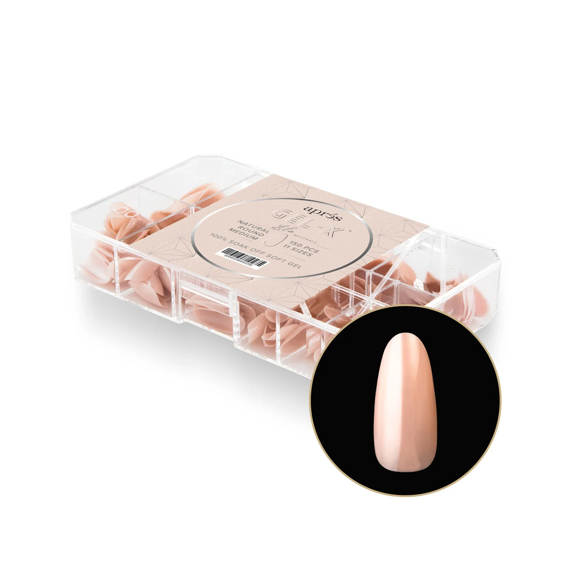 Aprés NEUTRALS GEL-X® LILA BOX OF TIPS - 11 SIZES (150PCS) - Image 5