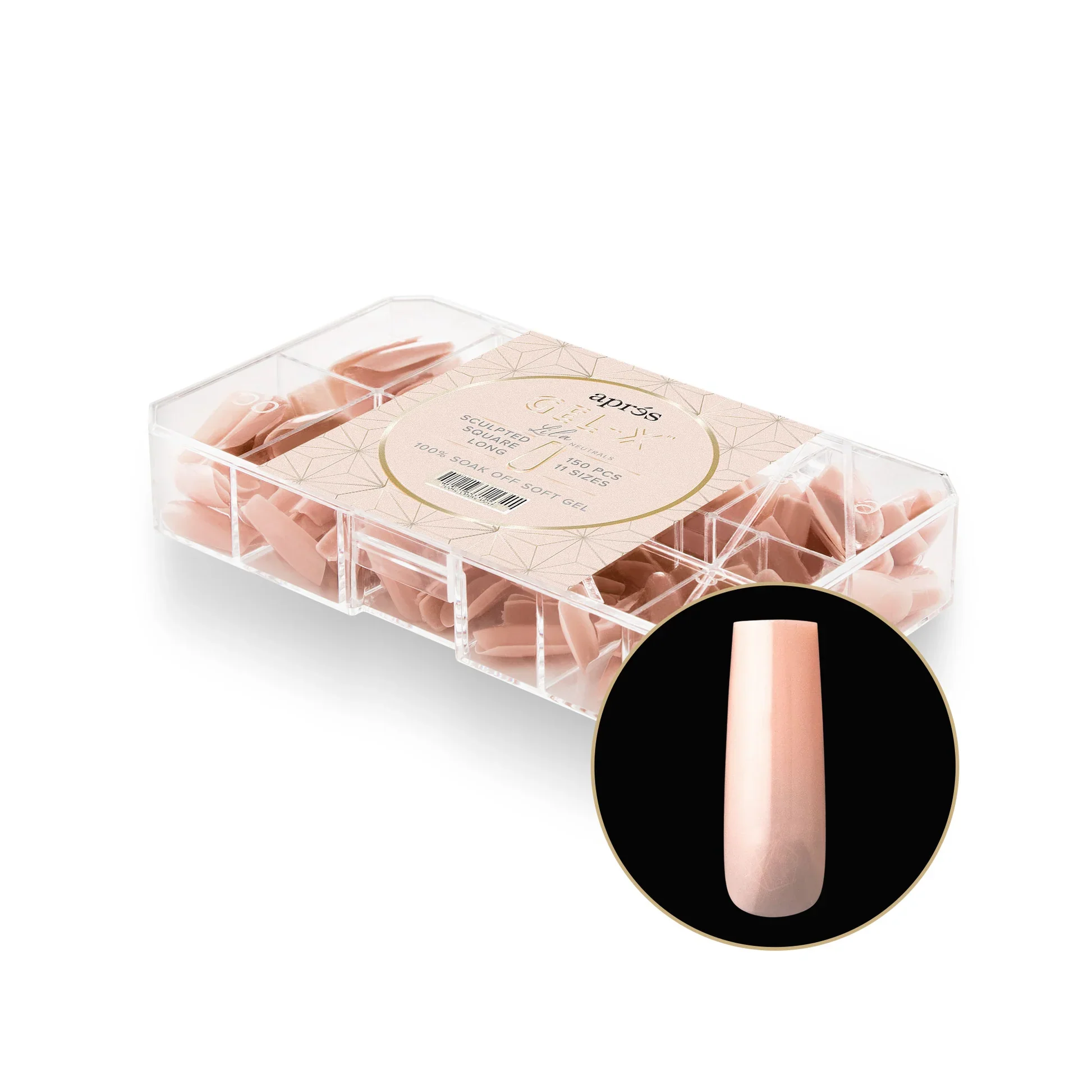 Aprés NEUTRALS GEL-X® LILA BOX OF TIPS - 11 SIZES (150PCS) - Image 7