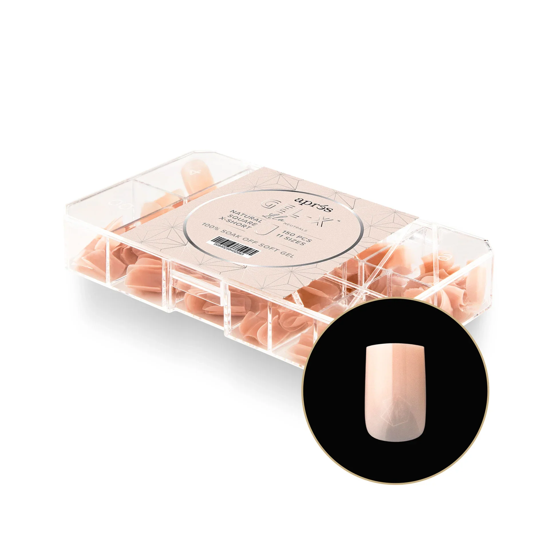 Aprés NEUTRALS GEL-X® LILA BOX OF TIPS - 11 SIZES (150PCS) - Image 8