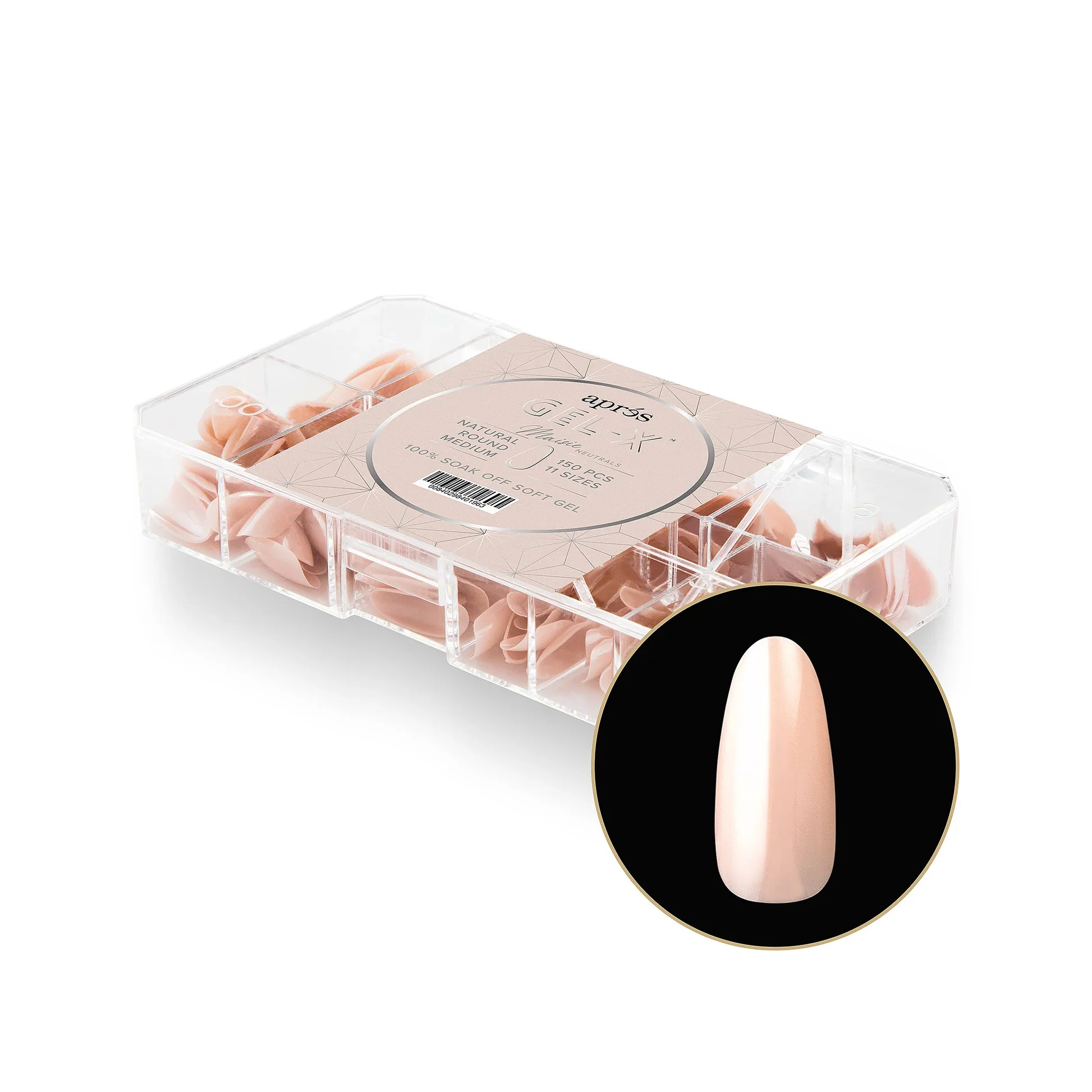 APRÉS NEUTRALS GEL-X® MAISIE BOX OF TIPS - 11 SIZES (150PCS) - Image 3