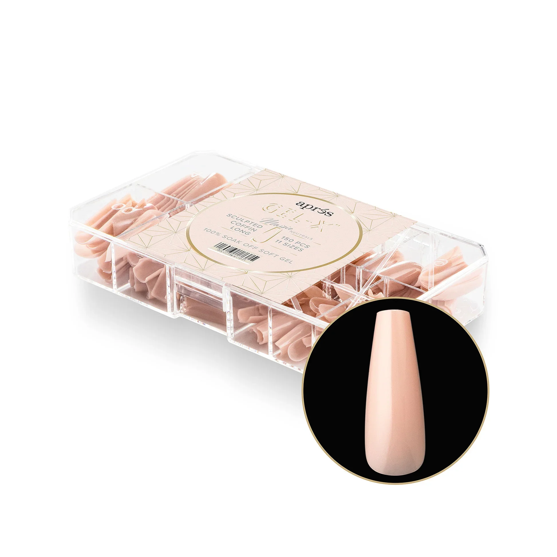 APRÉS NEUTRALS GEL-X® MAISIE BOX OF TIPS - 11 SIZES (150PCS) - Image 8