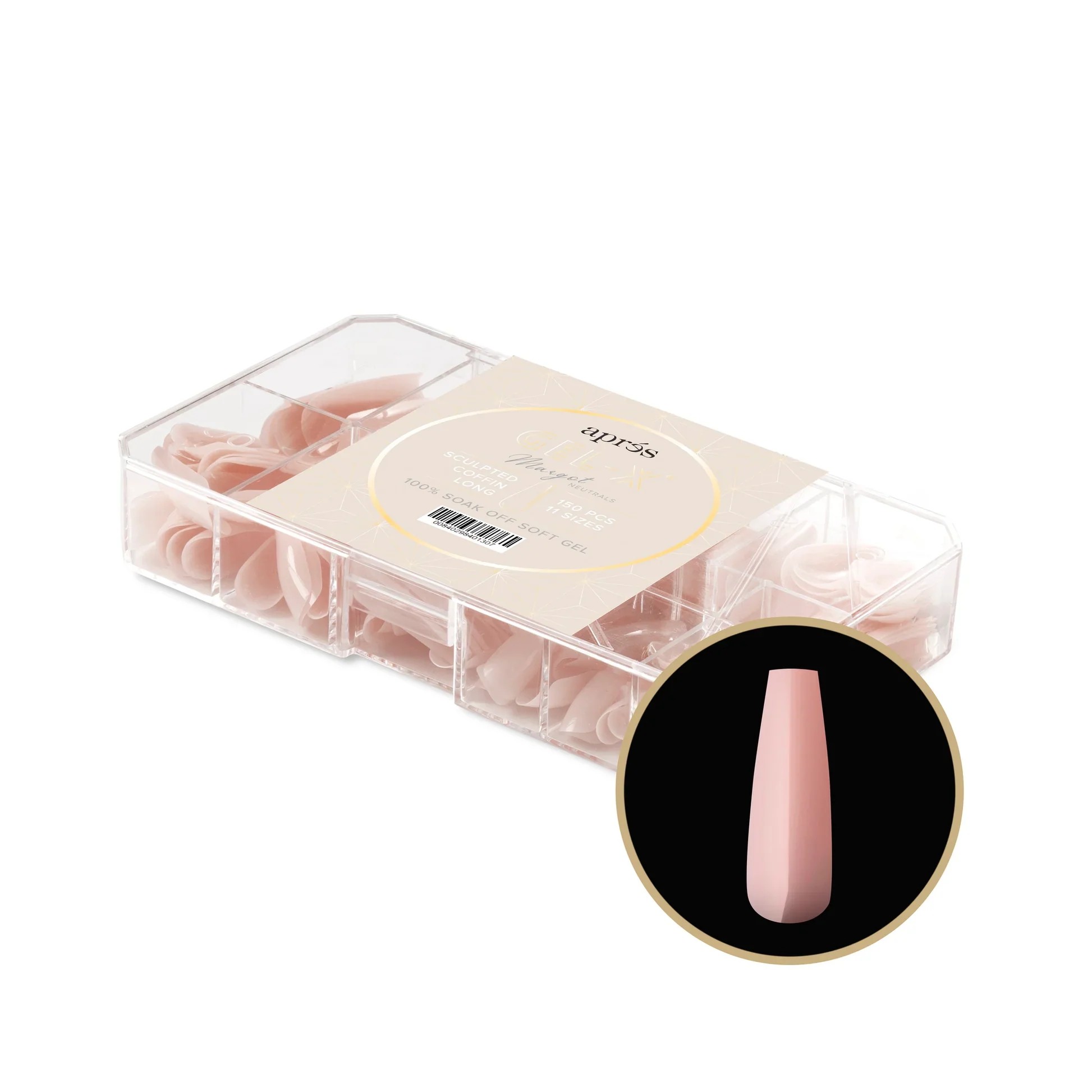 Aprés NEUTRALS GEL-X® MARGOT BOX OF TIPS - 11 SIZES (150PCS) - Image 4