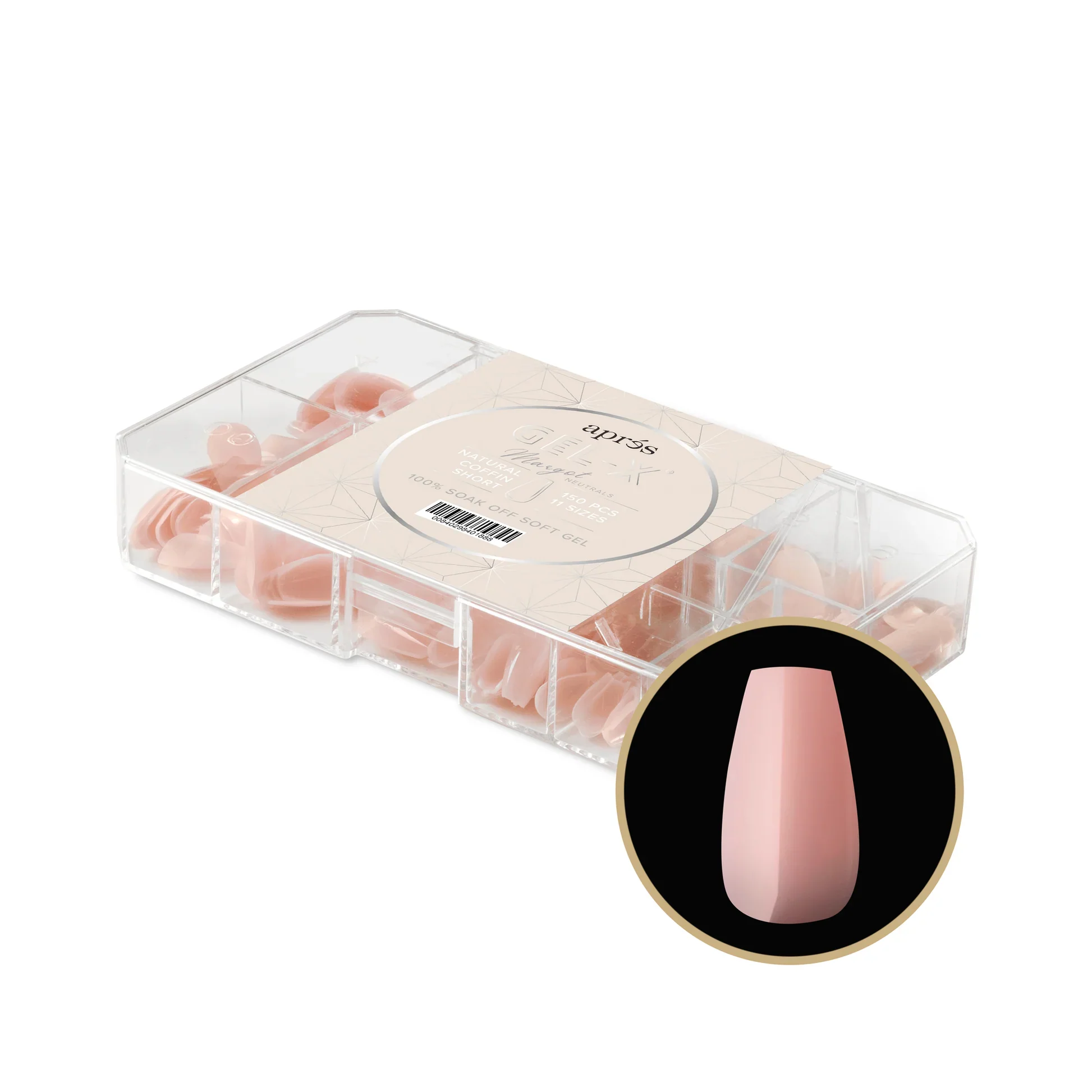 Aprés NEUTRALS GEL-X® MARGOT BOX OF TIPS - 11 SIZES (150PCS) - Image 6