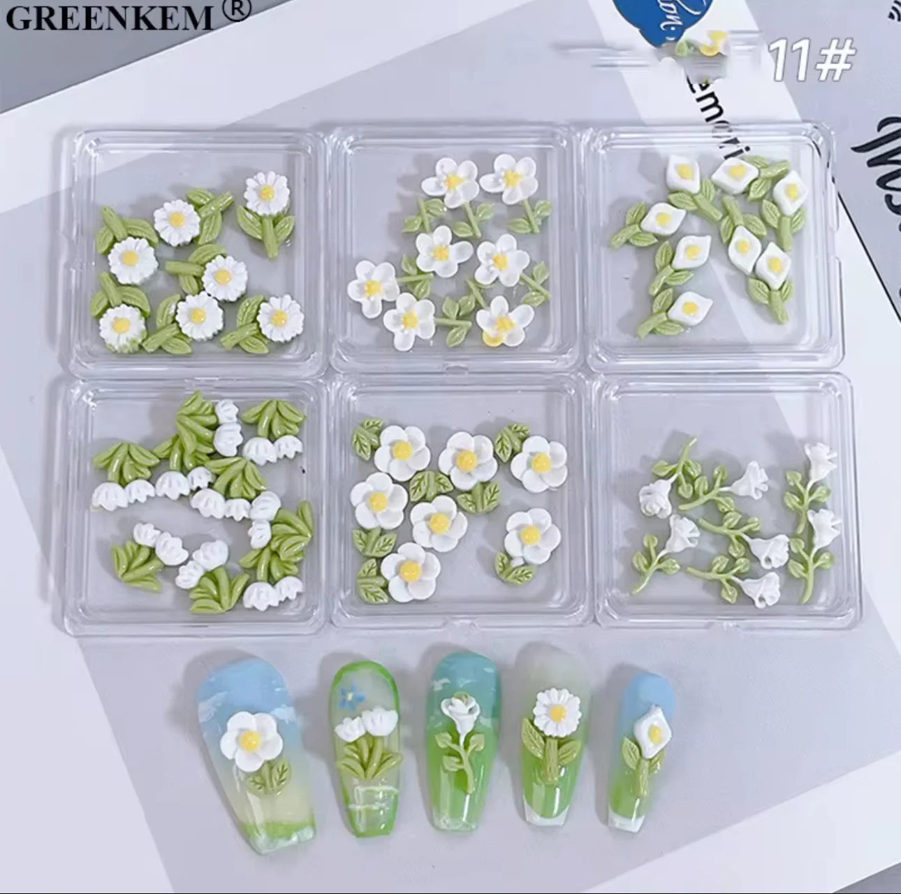 Assorted Flower Nail Charm Packs - Image 4