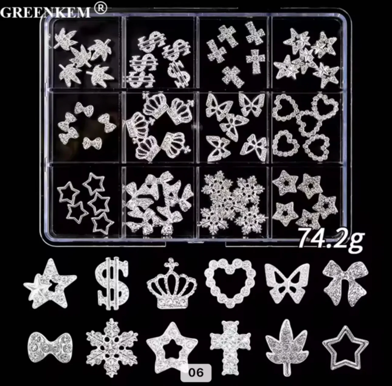 Nail Charms 12 Grid Pack