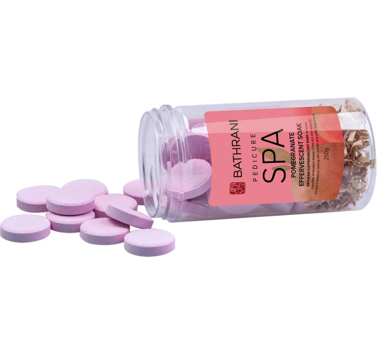 BATHRANI Pedicure Effervescent Soak Tablets “Pomegranate” 250g - Image 2