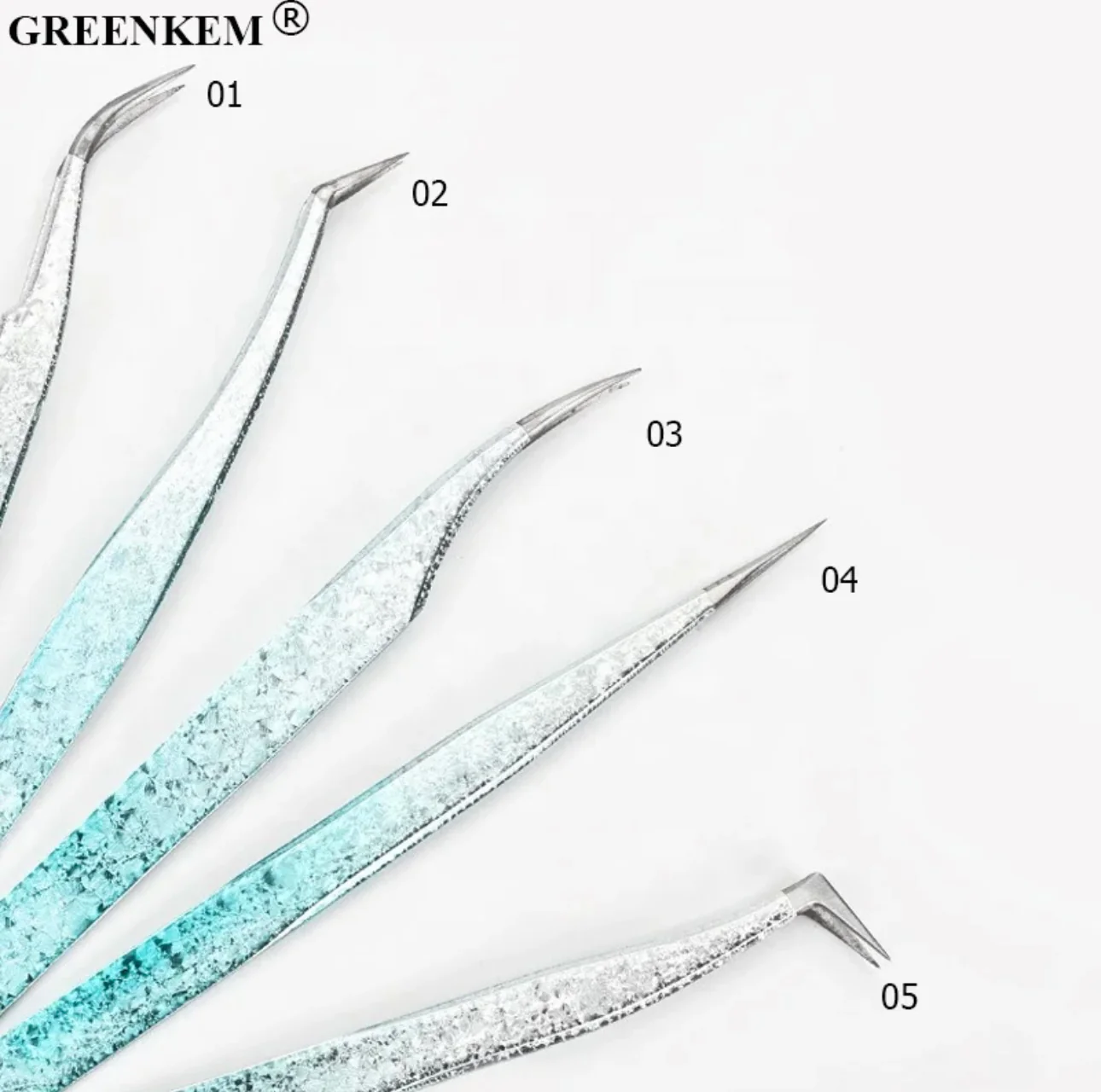 Blue Ombre Eyelash Extensions Tweezers - Image 2