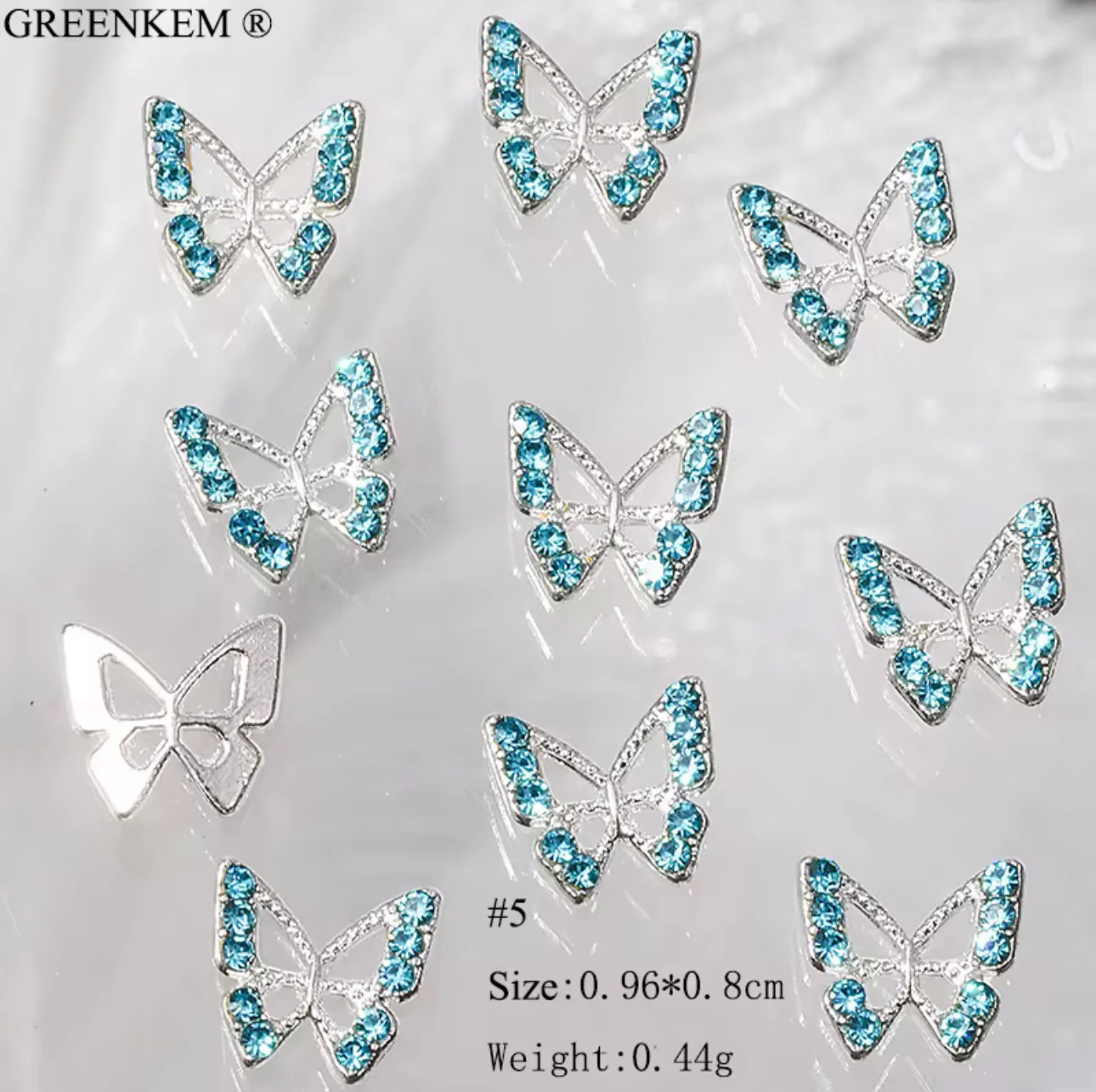 Butterfly 3D Nail Charms 2pc - Image 3