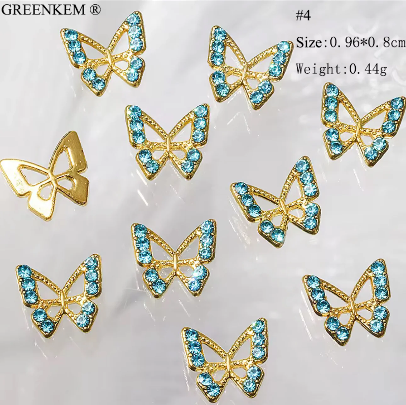 Butterfly 3D Nail Charms 2pc - Image 4