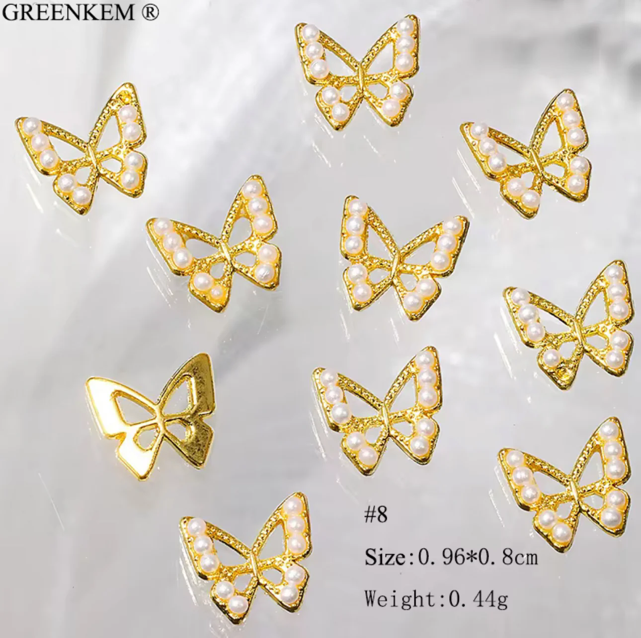 Butterfly 3D Nail Charms 2pc - Image 7