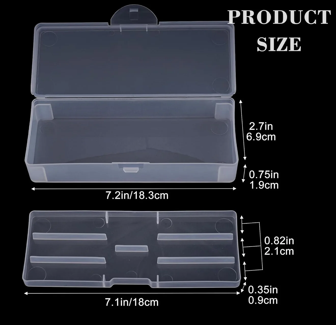 Clear Nail Art Box Doubled Layer - Image 2