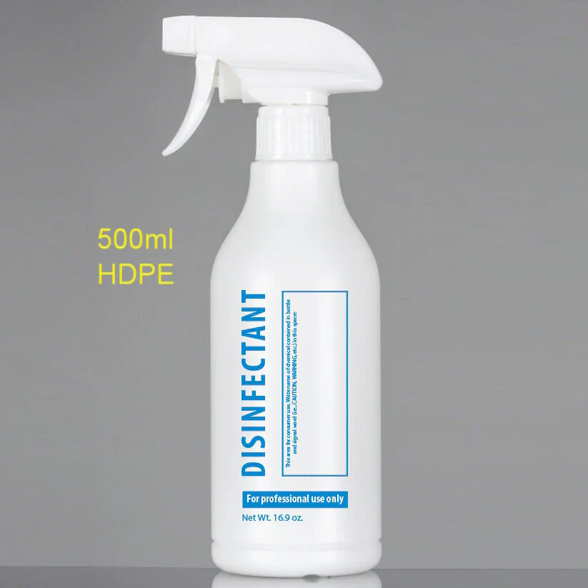 Cre8tion Empty Plastic White Bottle with Trigger Sprayer 500ml/16.9oz