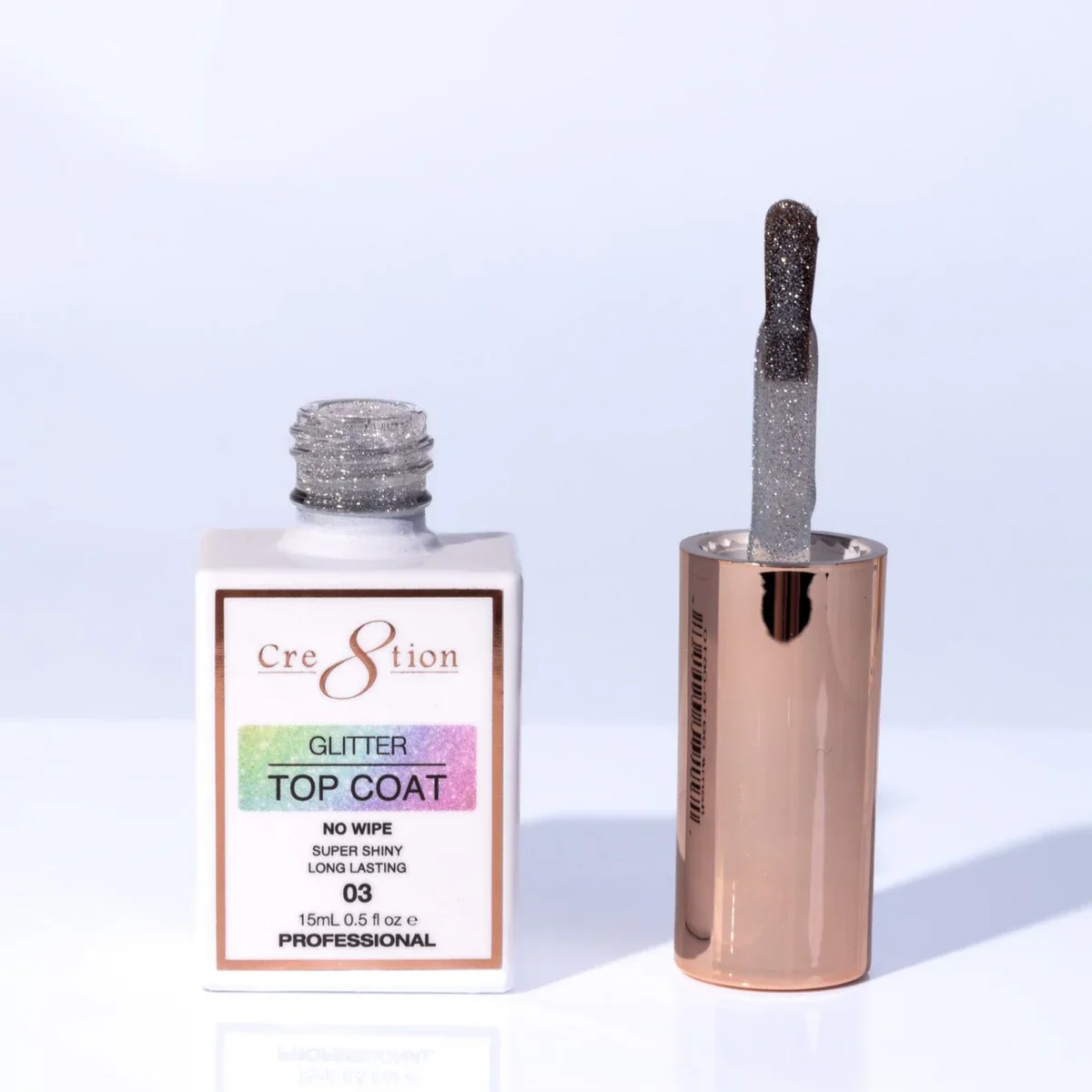 Cre8tion Glitter Top Coat 01 15ml - Image 5