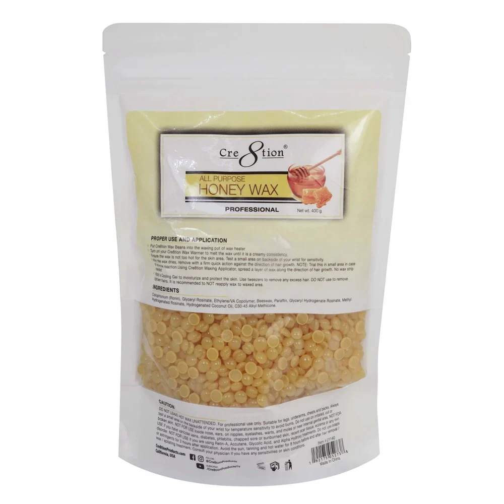 Cre8tion Honey Cream Bean Hard Wax 14oz