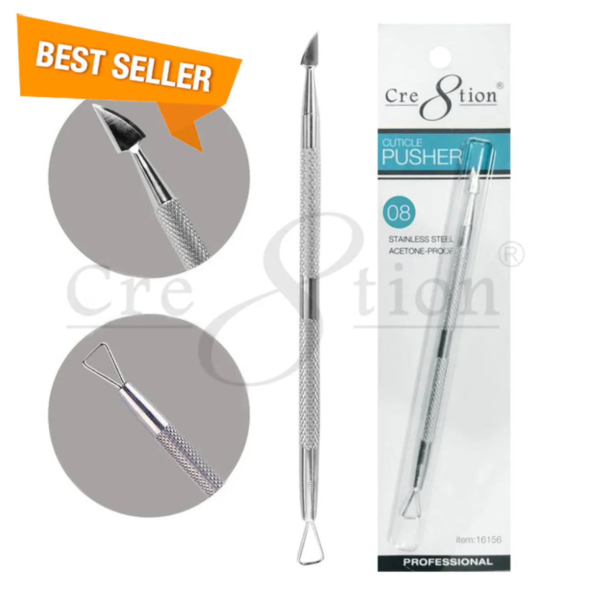Cre8tion Stainless Steel Cuticle Pusher - Image 5