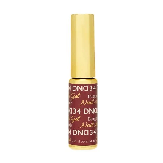 DND Nail Art Gel 34 Burgandy