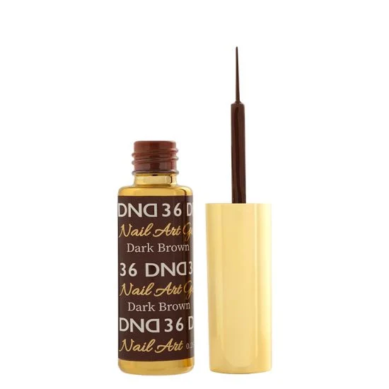 DND Nail Art Gel 36 Dark Brown - Image 2