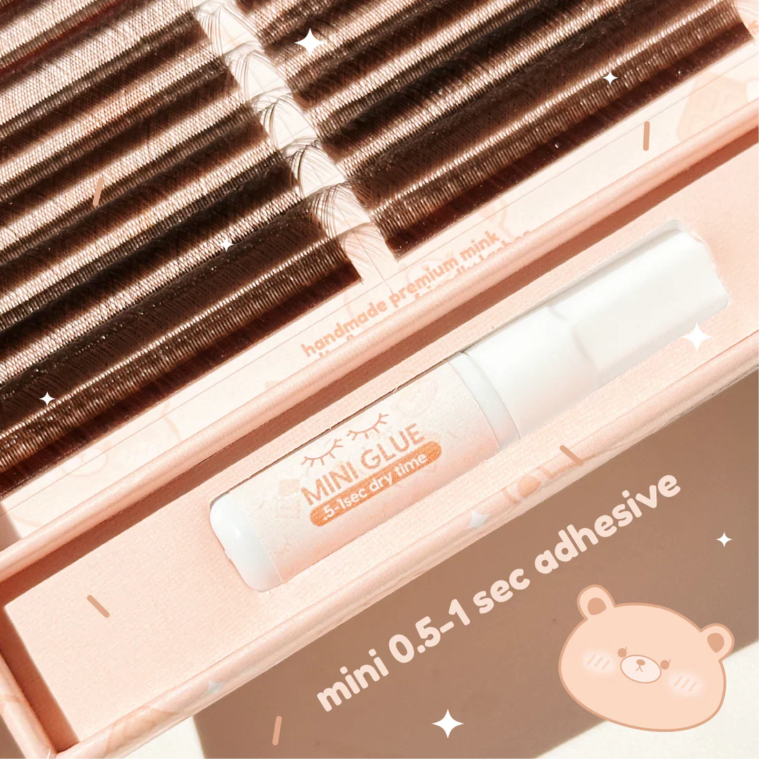 elan Brown YY Lashes + 1 mini lash adhesive - Image 4