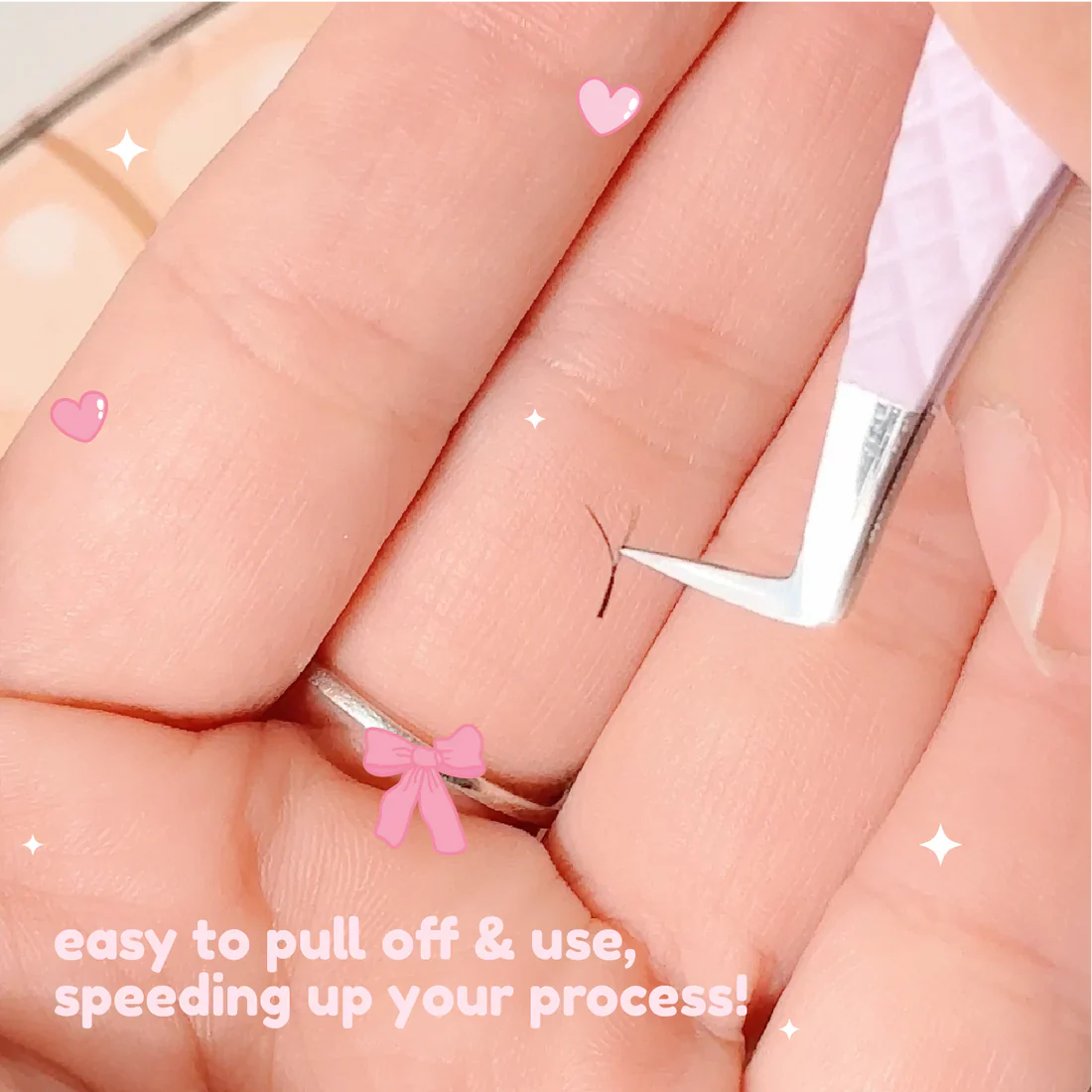 elan Lovely YY lashes + 1 mini lash glue 0.05 CC