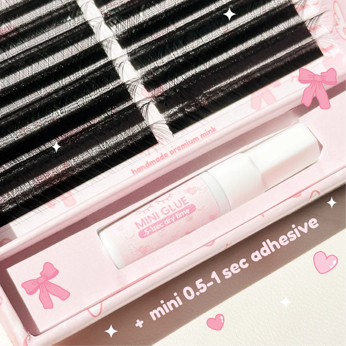 elan Lovely YY lashes + 1 mini lash glue 0.05 CC - Image 2