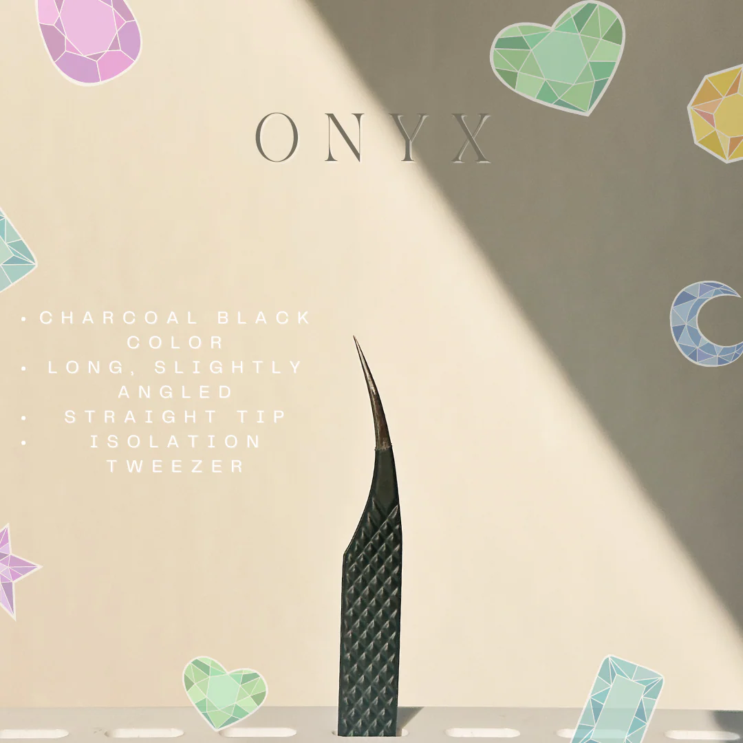 elan Nano Grip Fiber Tweezers "Onyx"