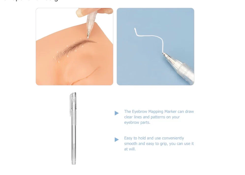 Eyebrow Tool Fine Oil Professional Marking Pen for Precise Eyebrow Mapping - Image 4