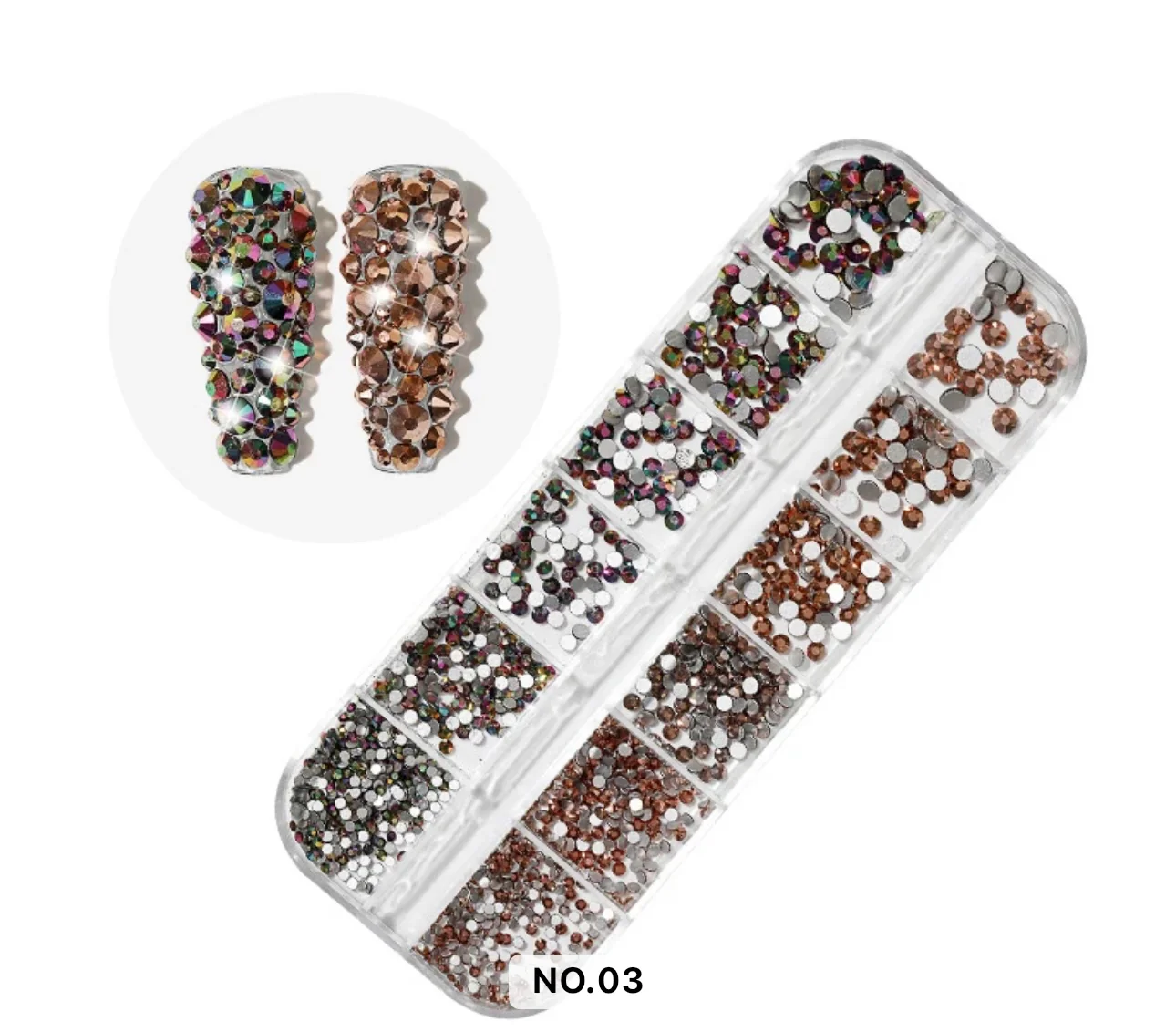 Flat Back 12 Grid Rhinestones - Image 10