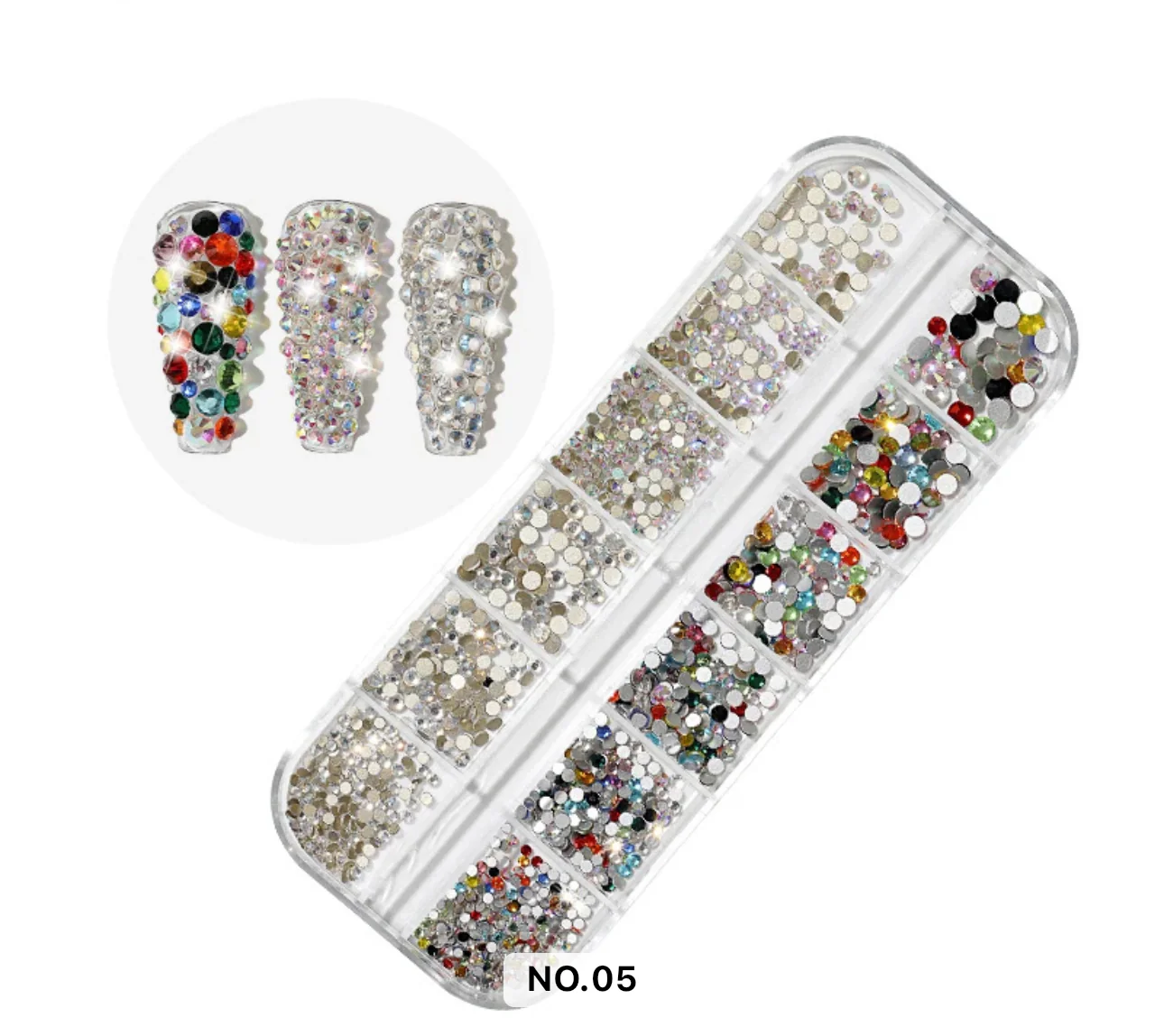 Flat Back 12 Grid Rhinestones - Image 11