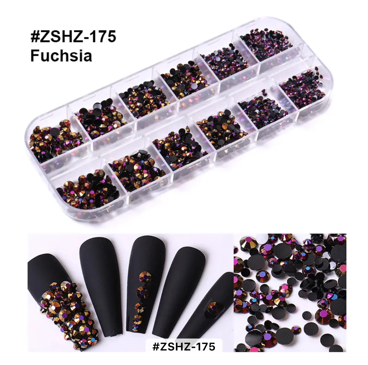 Flat Back 12 Grid Rhinestones - Image 3