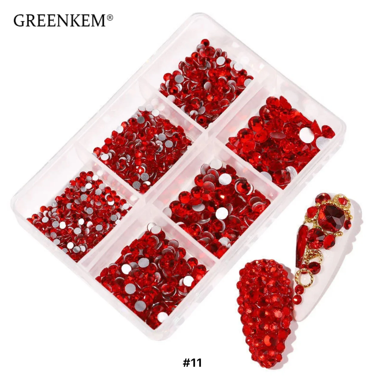 Flat Back Muti Size Nail Rhinestones - Image 2