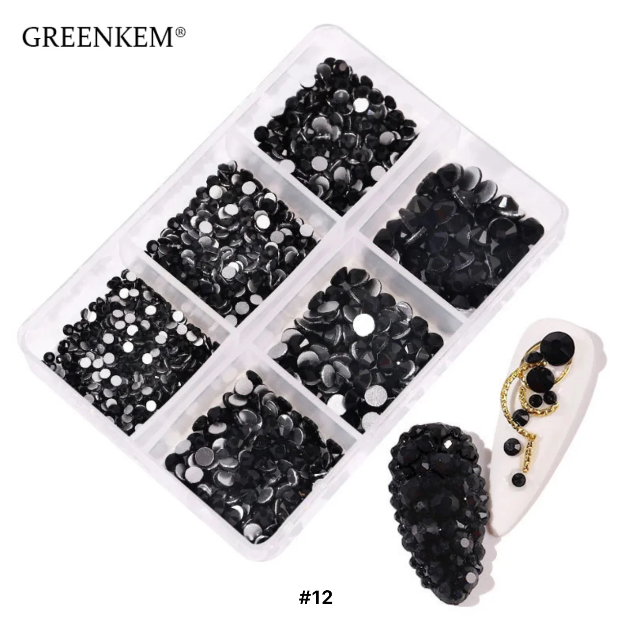 Flat Back Muti Size Nail Rhinestones - Image 3