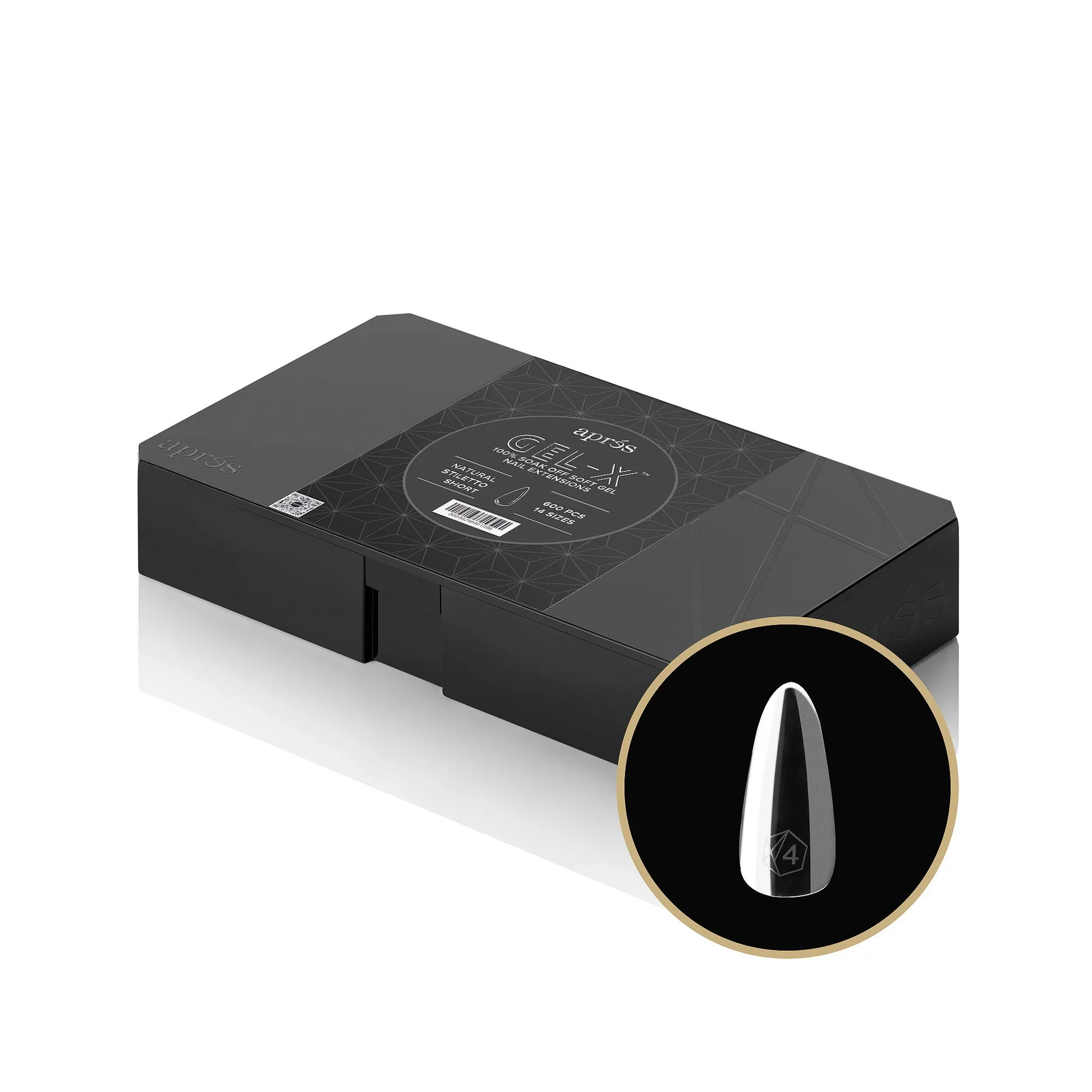 Apres GEL-X® NATURAL STILETTO  BOX OF TIPS - (500PCS)*