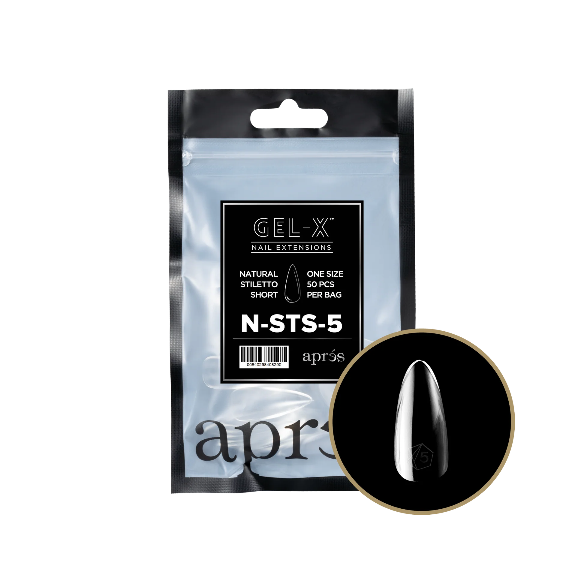 Gel-X® Natural Stiletto Short Refill Bag - Image 3